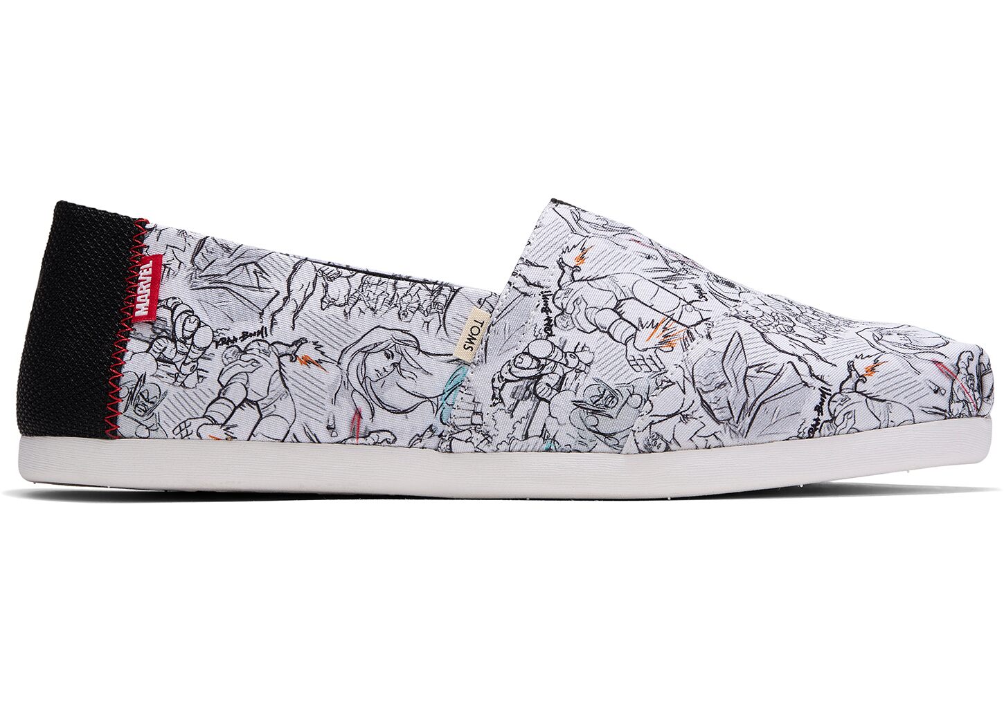 Toms Classics Marvel Concept Art Printed - Mens Alpargata Espadrilles - White - NZ - 957083HRI